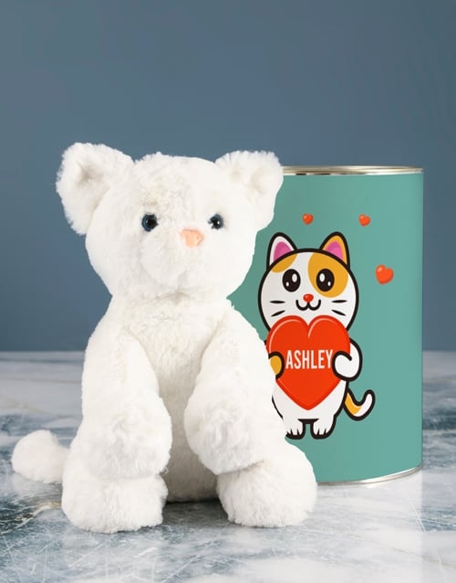 Personalised Love Cat Teddy (STANDARD)