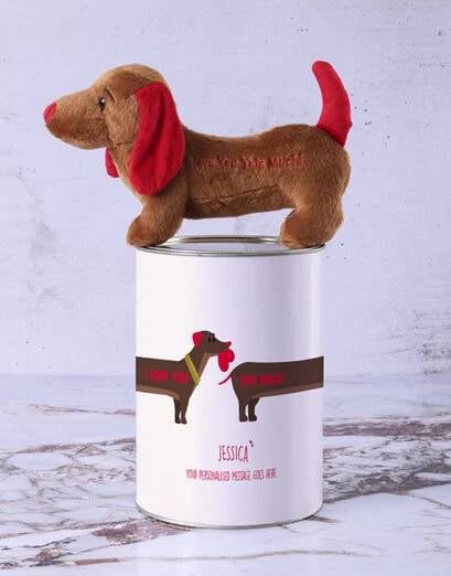 Personalised I Love You Dashund Teddy (STANDARD)