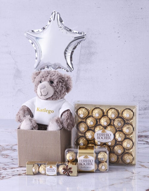 Personalised Ferrero Teddy Hamper