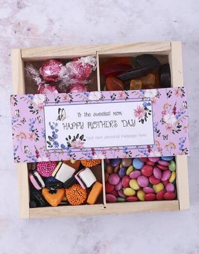 Personalised Floral Mothers Day Sweet Tray (4PC)