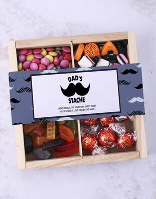 Personalised Dads Stache Sweet Tray (4PC)