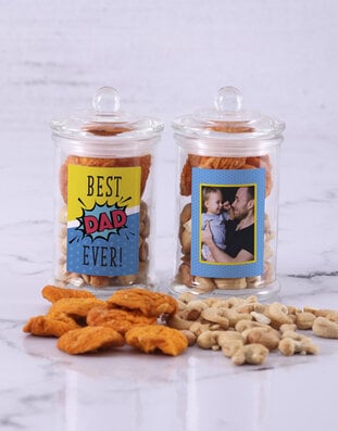 Personalised Hero Dad Nut Jar (2PC)