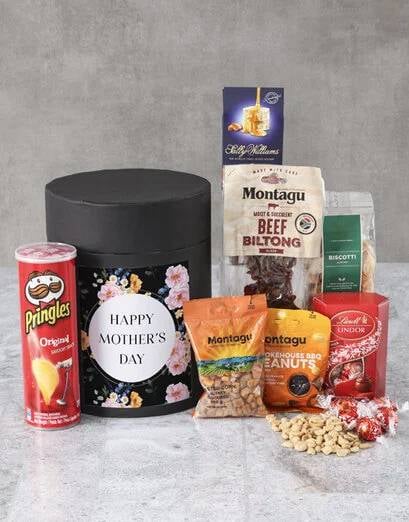 Personalised Mothers Day Floral Snack Hatbox