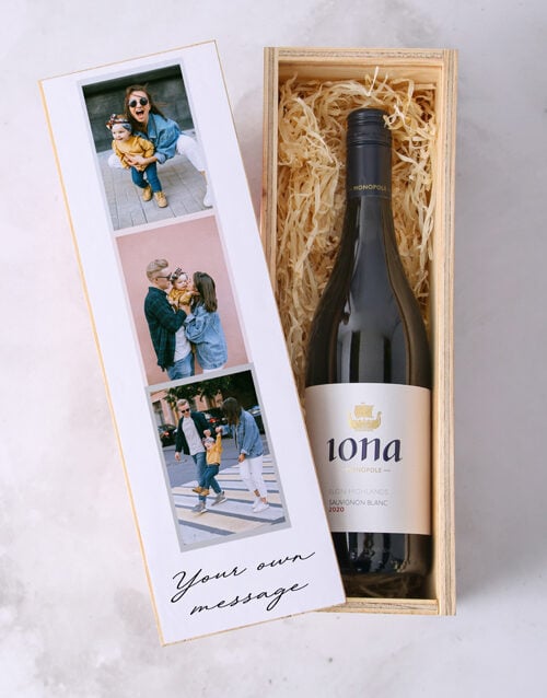 Personalised Iona Photo Wine Crate (SAUV BLANC)