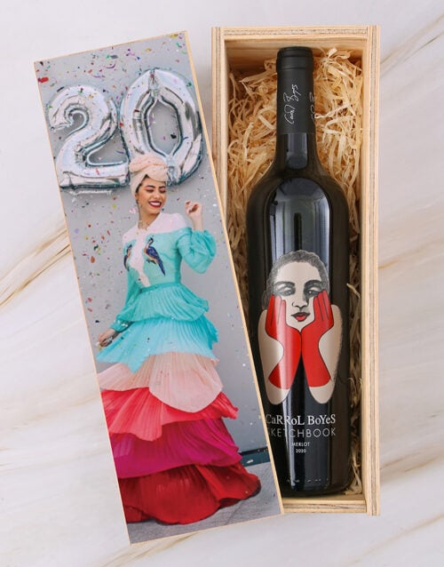Personalised Carrol Boyes Portrait Wine Crate (MERLOT)