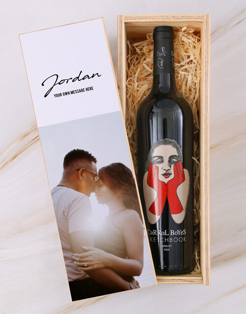 Personalised Carrol Boyes Photo Wine Crate (MERLOT)