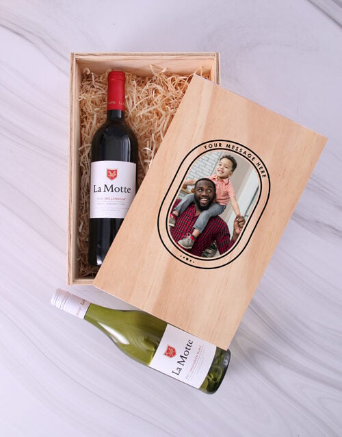 Personalised Vintage Frame Wine Crate (WINE DUO)