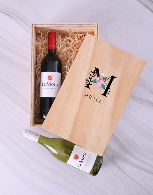 Personalised Fancy Flower Wine Crate (WINE DUO)