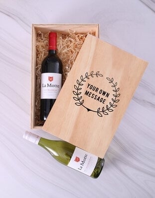 Personalised Laurel Wine Crate (WINE DUO)