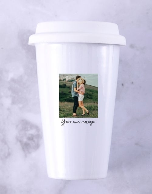 Personalised Photo And Message Travel Mug (STANDARD)