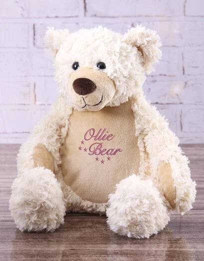 Personalised Cream Cool Embroidered Teddy (STANDARD)