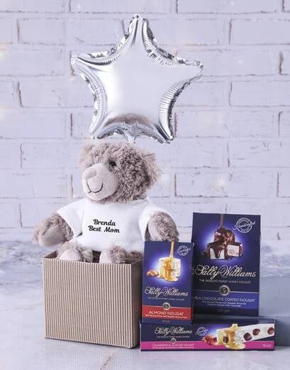 Personalised Sweet Tshirt And Teddy Hamper