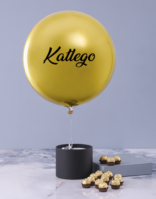 Personalised Awesome Name Balloon Hat Box (STANDARD)