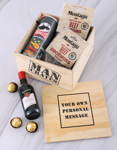 Personalised Note Savoury Man Crate (STANDARD)