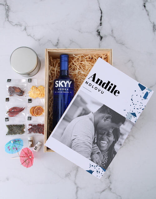 Personalised Terrazzo Spirits Crate (Absolut)