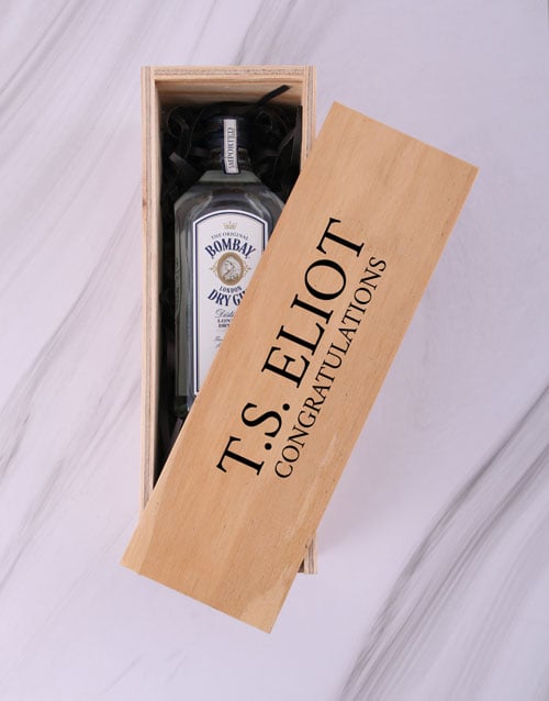 Personalised Classic Spirits Engraved Crate (Bombay)