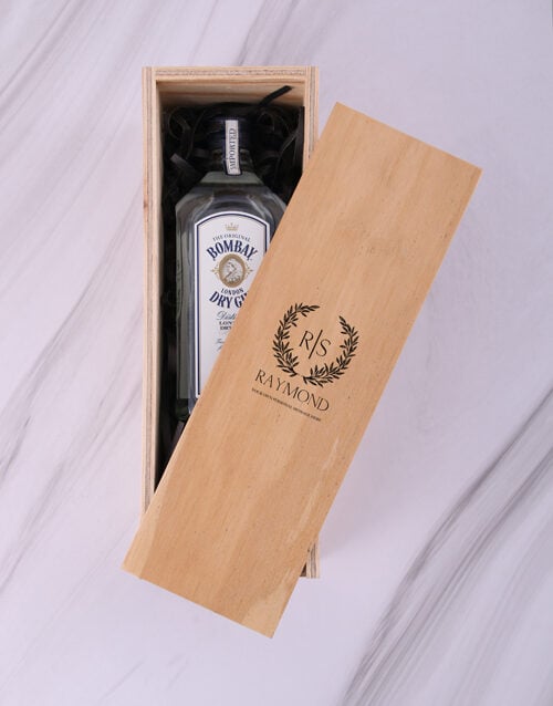 Personalised Cool Wreath Spirits Crate (Bombay)