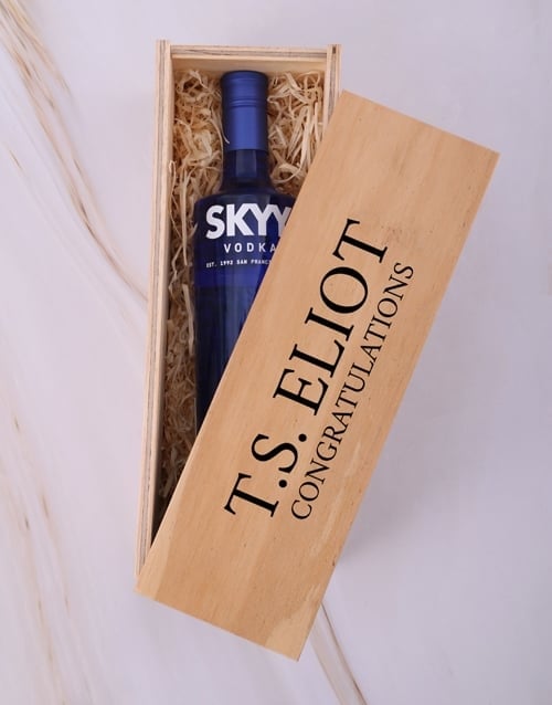Personalised Fantastic Engraved Spirits Crate (Skyy)