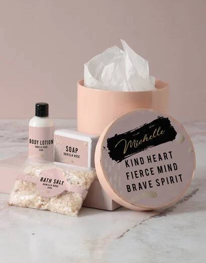 Personalised Pink Kind Heart Pamper Box (Small)