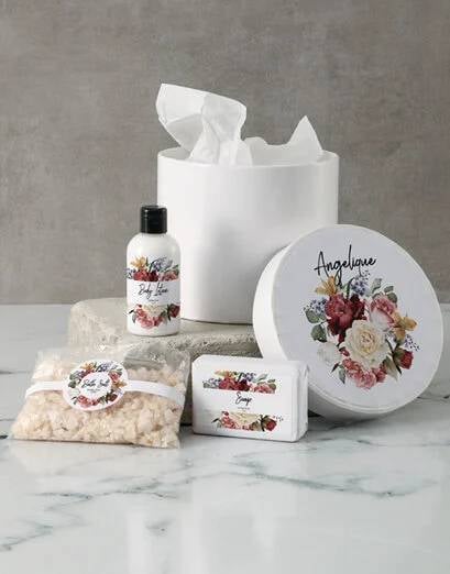 Personalised White Floral Pamper Box (Small)