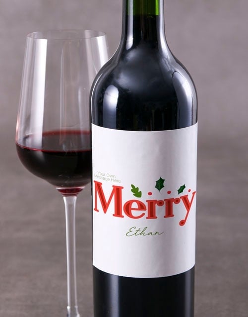 Personalised Festive Sophie Wine Box (STANDARD)