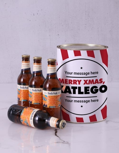 Personalised Xmas Beer Tin (STANDARD)