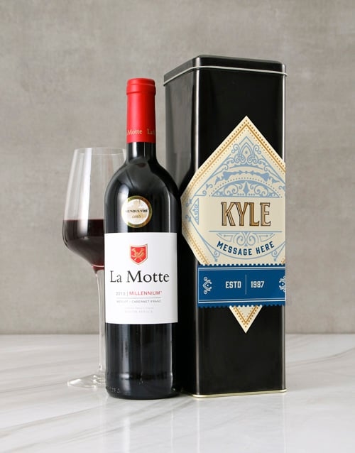 Personalised Year Wine Tin (LA MOTTE)