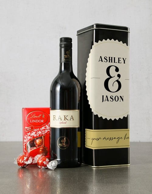 Personalised Couple Wine Tin (LA MOTTE)