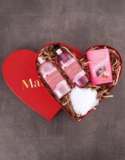 Personalised Heart Bath And Body Set