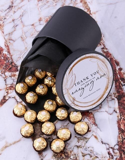 Personalised Amazing Mom Ferrero Hat Box (STANDARD)
