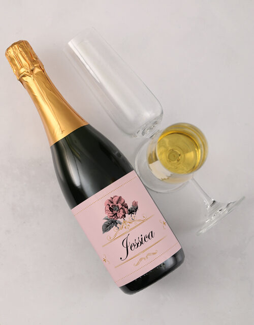 Personalised Floral Name Wine Box (STANDARD)