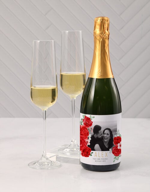 Personalised Rosy Couple Photo Wine Box (GIFTBOX)