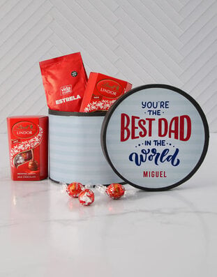 Personalised Best Dad Chocs And Coffee Box (STANDARD)