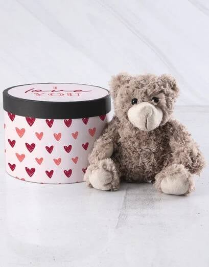 Personalised Teddy Loves You Hat Box (Standard)