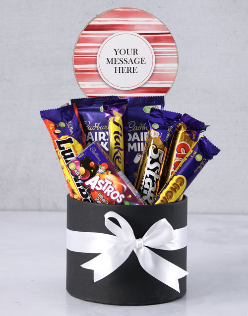 Personalised Cadbury Stripe Message Box (STANDARD)