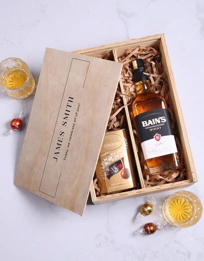 Personalised Bains Whisky Crate