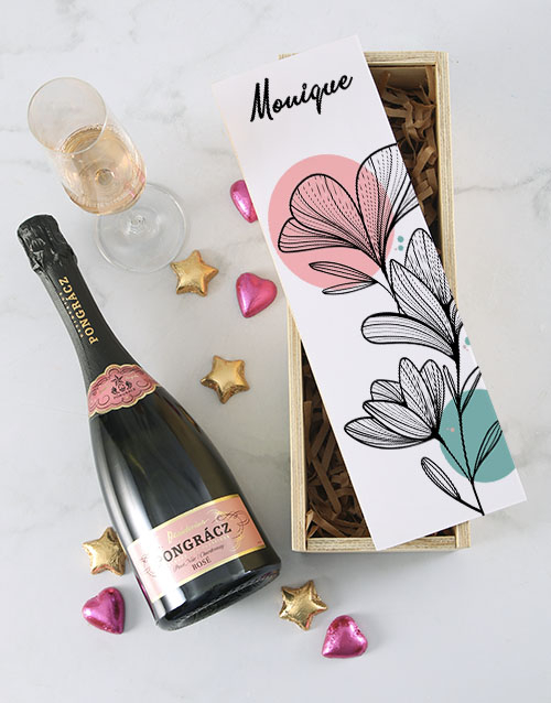 Personalised Pongracz Bubbly Floral Crate