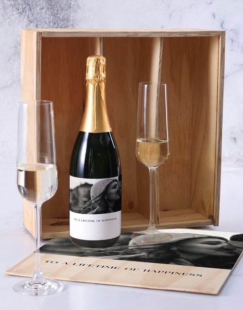 Personalised Message Bubbly Crate