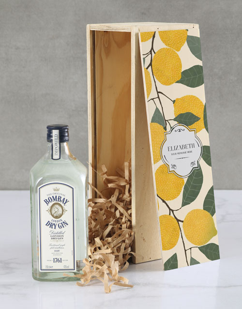 Personalised Bombay Gin Crate