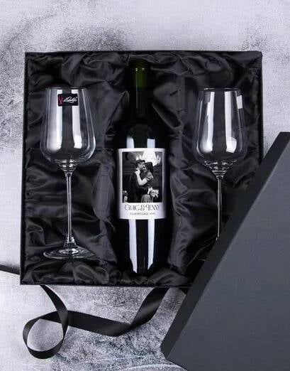 Personalised Couple Glassy Merlot