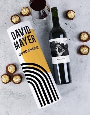 Personalised Photo Merlot Tube