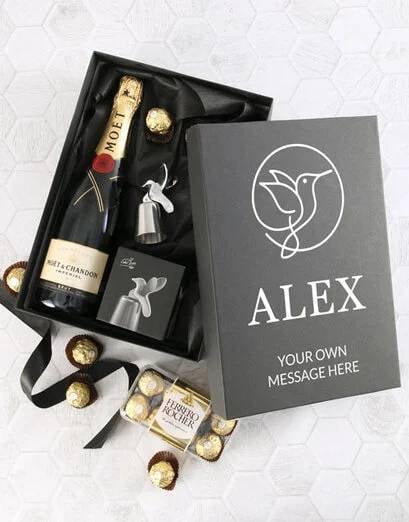Personalised Hummingbird Bubbly Gift Box