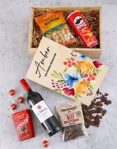 Personalised Floral Gourmet Crate (Standard)