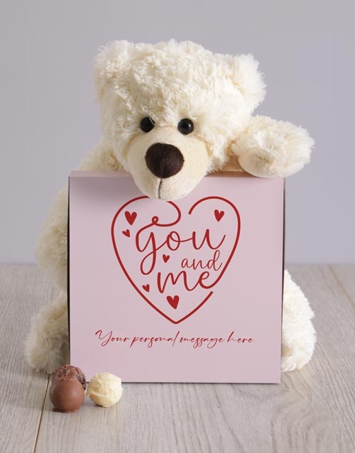 Personalised Teddy And Chocolate Set (STANDARD)