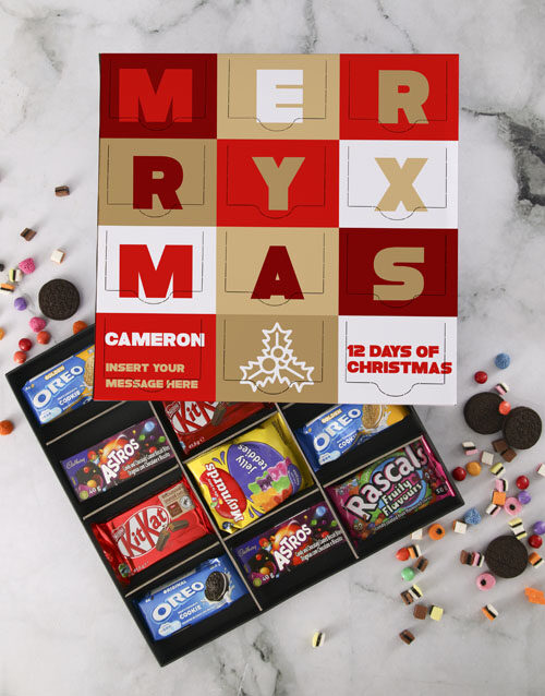 Personalised Advent Calendar Tray Set