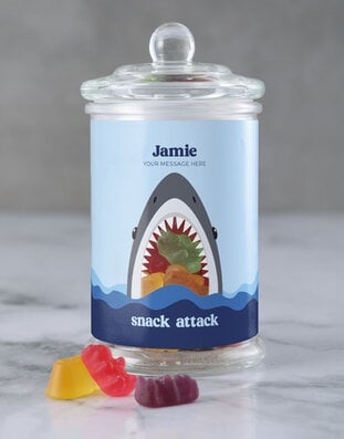 Personalised Hungry Shark Sweet Jar (STANDARD)