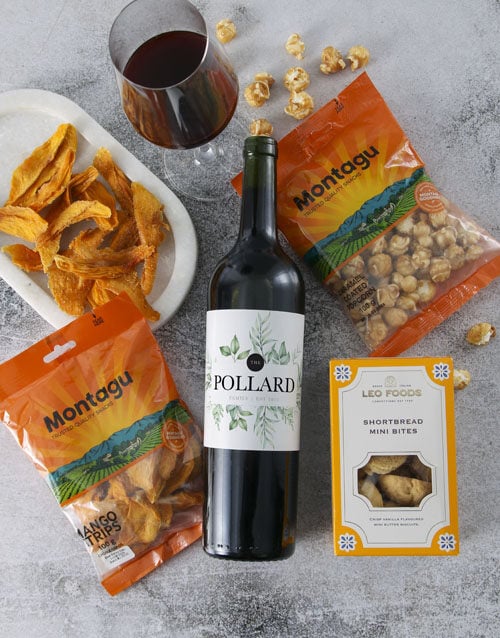 Personalised Thanks Merlot Snack Box