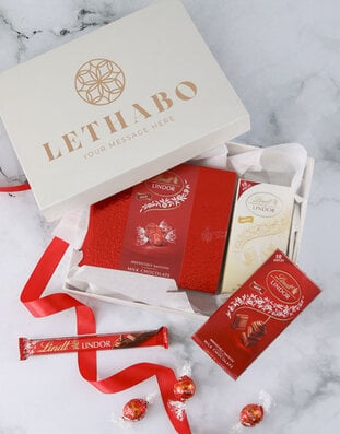 Personalised White Lindt Luxury Gift Box