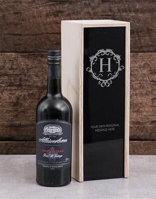 Personalised Vintage Monogram Wine Crate