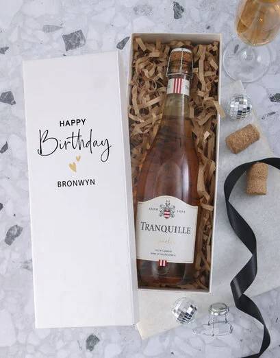 Personalised Happy B Day Vino Gift Box